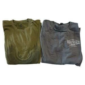 Men’s 2 pack Tshirts Cool graphic Print and New smyrna bar shirt size large